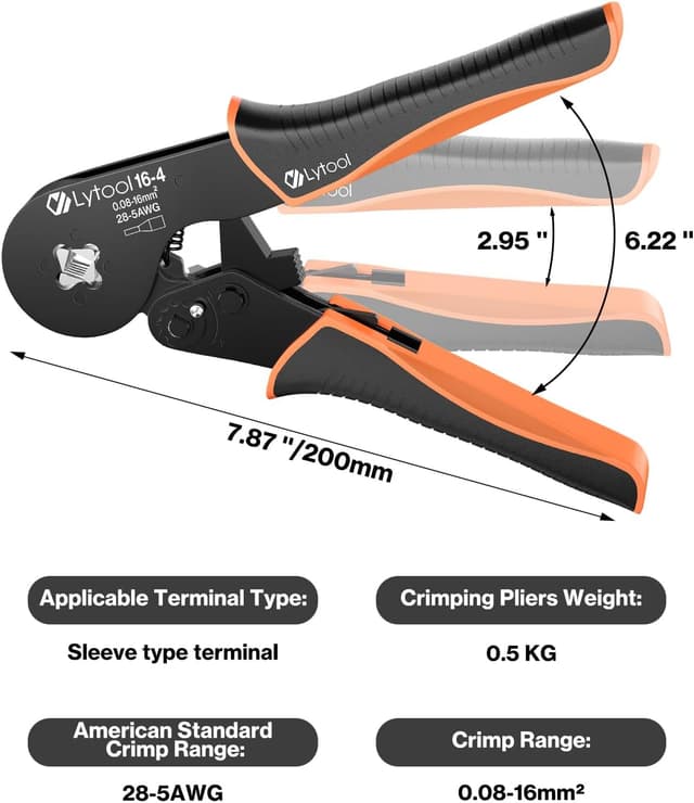Detalle 1 de Lytool pince à sertir 0,08-16 mm²