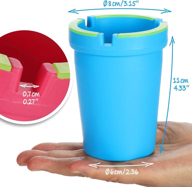 Thumbnail 4 de com-four Cendriers coupe-vent Ø 8 cm 🌫