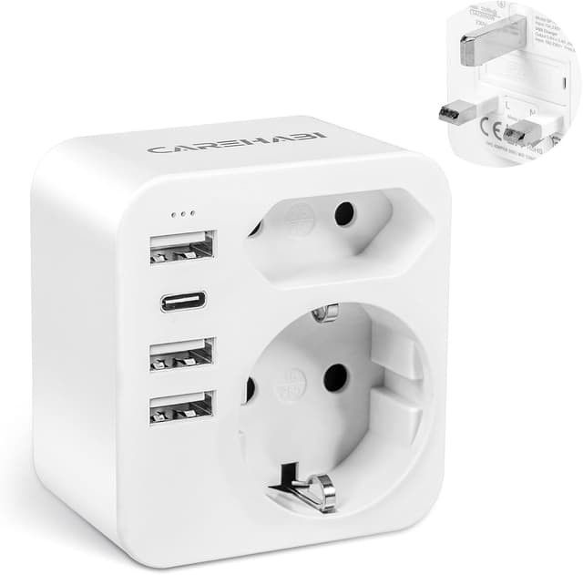 Detalle de Adaptador Enchufe UK 6 en 1 USB C