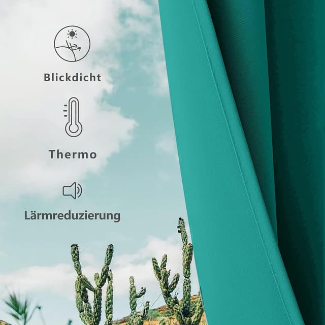 Detalle 2 de CUCRAF Verdunklungsvorhänge 200×140 cm 🪟