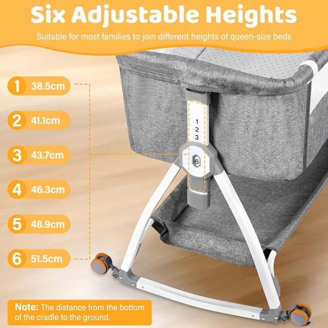 Thumbnail 2 de BJNN Next to Me Crib 6-level adjustable bedside cot