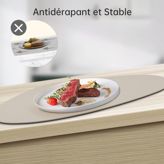 Thumbnail 5 de KitchenBoss Set de Table Lavable Gris Beige 40x30 cm