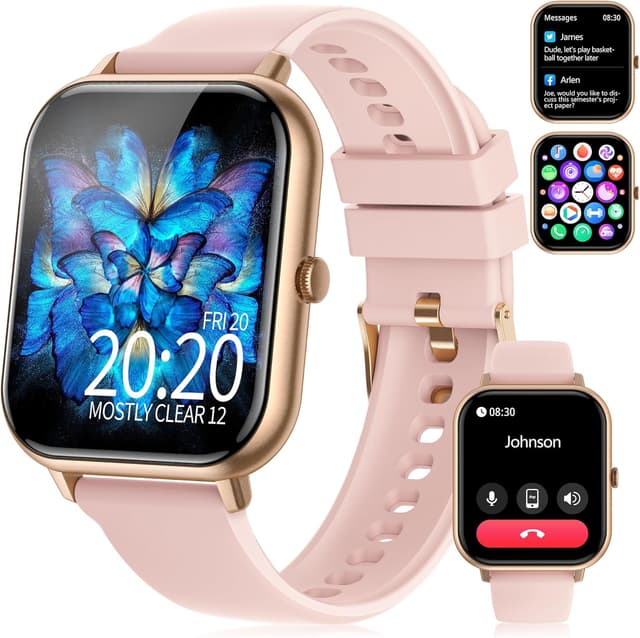 Detalle de Smart Watch for Men Women with Bluetooth Calling, 1.83" Fitness Display & IP68 (Da Fit app)