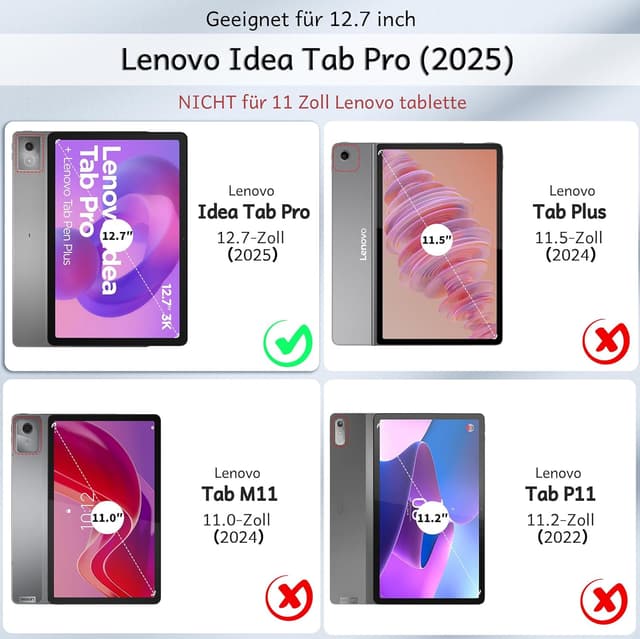 Detalle 2 de CACOE Tastatur Hülle Lenovo Idea Tab Pro 12.7