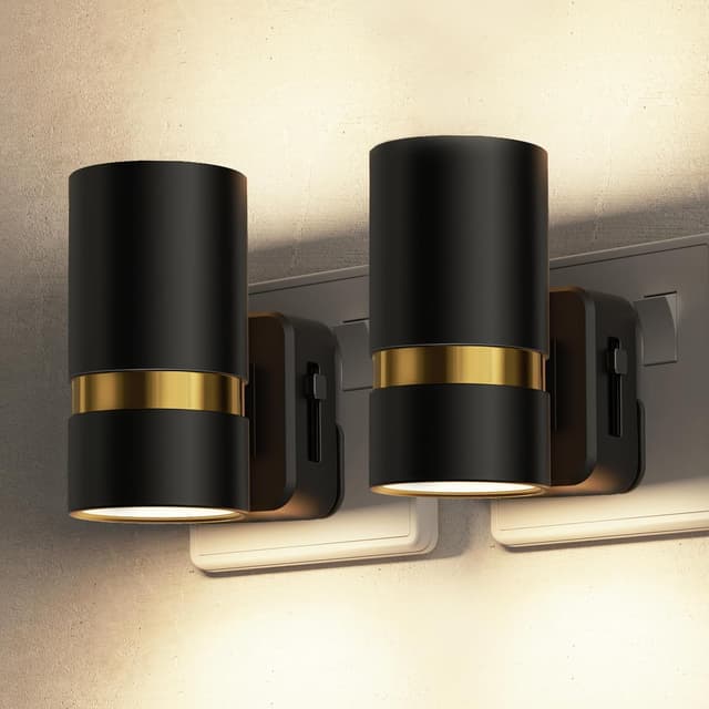 Detalle de LOHAS-LED Night Light Plug-in Wall (2 Pack) with Dusk to Dawn Sensor and Adjustable Warm White Brightness (3000K)