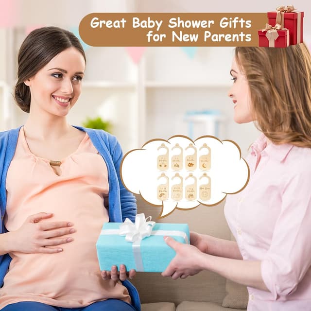 Thumbnail 6 de HAGOT 8-teiliges Holz-Größentrennerset für Babys (50–104) – Schrankteiler zur Kleidungsklassifizierung