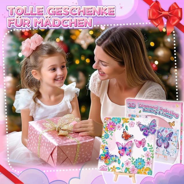 Thumbnail 3 de Diamond Painting Kinder Schmetterling 5D