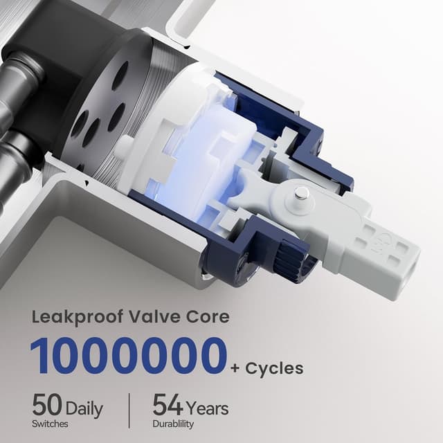 Detalle de DERW Kitchen Tap Kitchen Mixer Tap with 360° Swivel Spout and 2-in-1 Pull-Out Sprayer