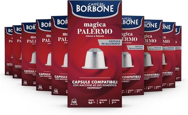 Detalle de Caffè Borbone Magica Palermo ☕ 100 cápsulas para Nespresso