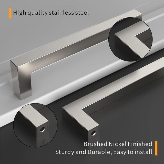 Detalle de Möbelgriffe 15er Set gebürsteter Nickel 160 mm