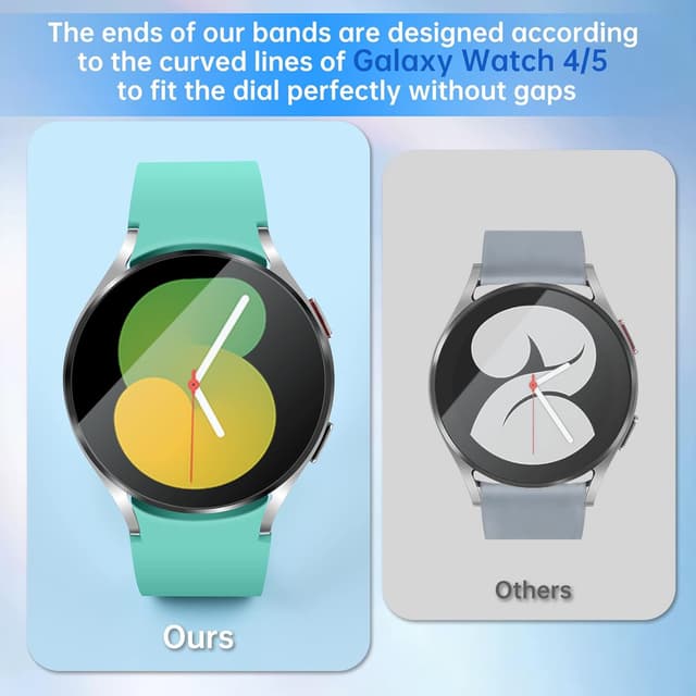 Detalle de 10PCS soft silicone watch strap set for Samsung Galaxy Watch (20mm) – Large (180–220mm) replacement bands