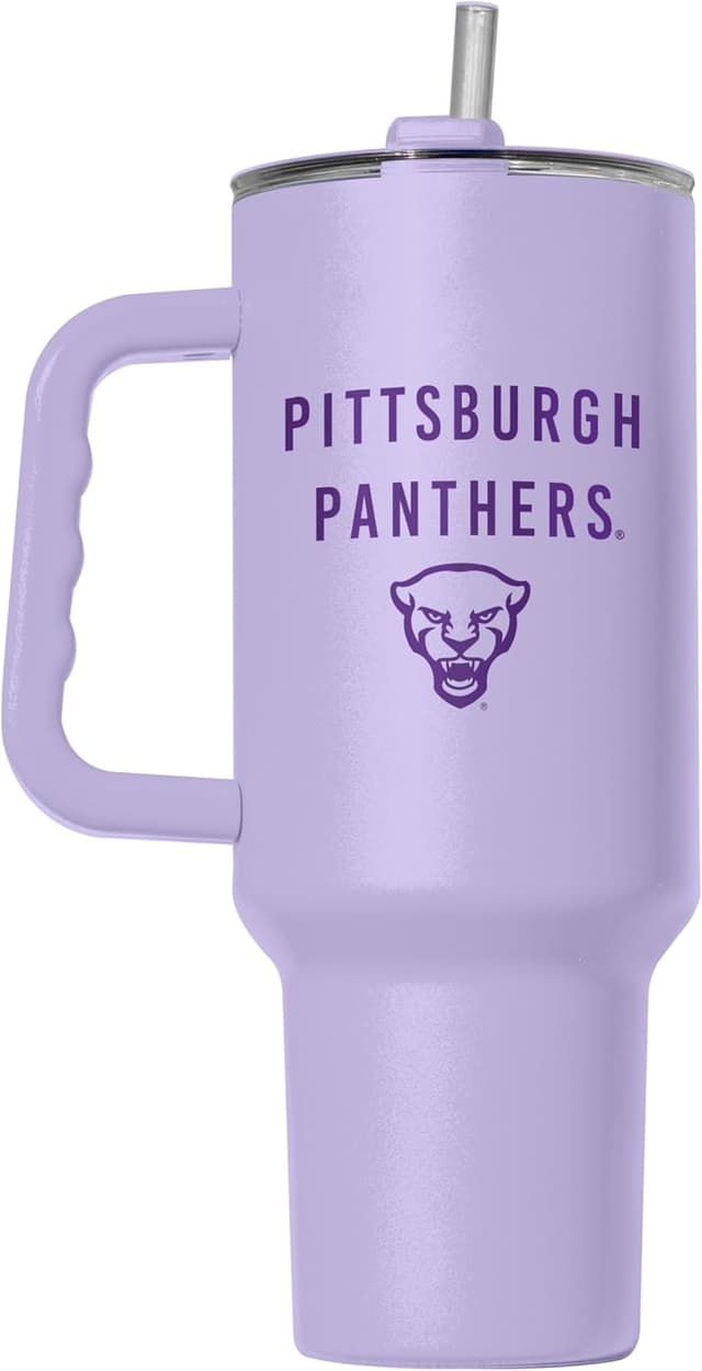 Detalle 2 de Logo Brands NCAA Jackson State Tigers 40 oz Berry Tumbler with Handle