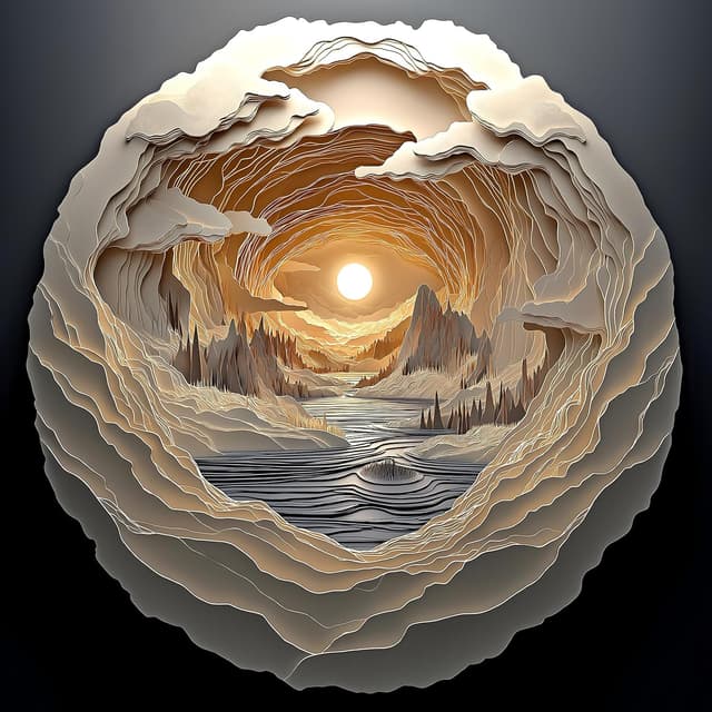 Detalle de 3D Visual Art Puzzles for Adults 500-Piece Cave Dawn Jigsaw Puzzle