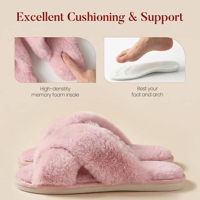 Detalle 2 de Ankis memory foam slippers for women