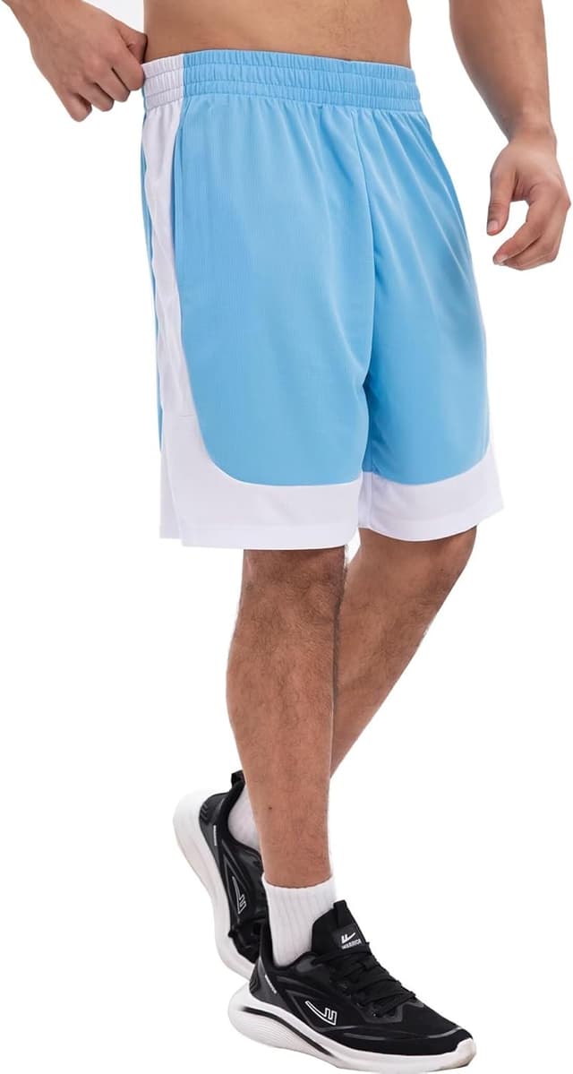 Detalle de OYGSieg 6-Pack Mesh Athletic Basketball Shorts with Pockets (Quick-Dry Workout & Running Shorts)