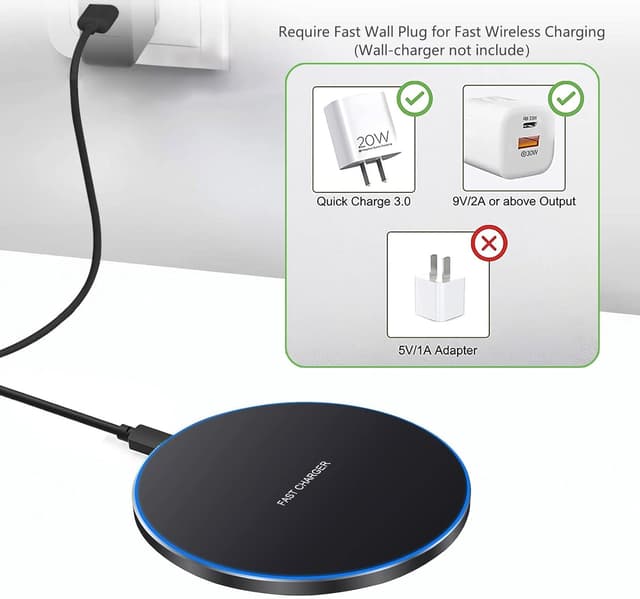Detalle de 20W Wireless Charging Pad, fast charger