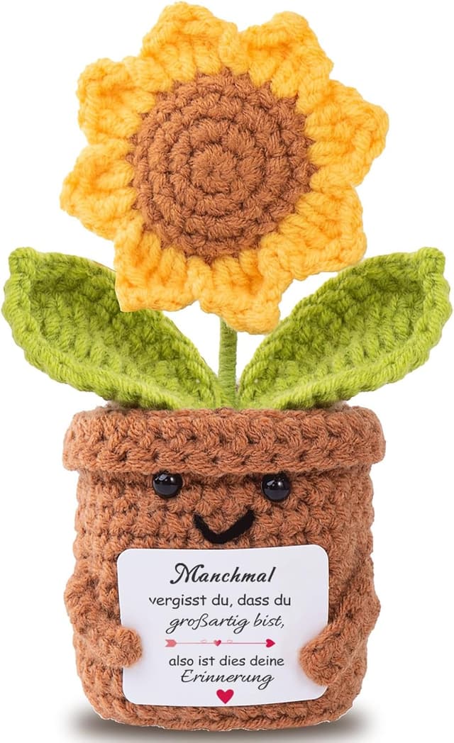 Imagen de Aruigu Gestrickte Sonnenblume Geschenk 6 x 14 cm en OfertitasTOP