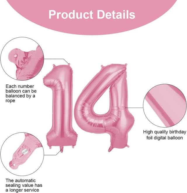 Thumbnail 2 de OFFCUP Ballon d’anniversaire 14 ans 101 cm