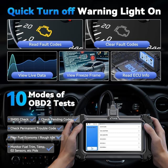 Detalle 2 de XTOOL D5S OBD2 Scanner (OBDII) with 16 reset functions, AutoVIN, Wi‑Fi lifetime updates