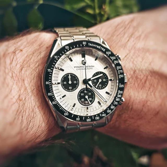 Detalle de Pagani Design 1701 : montre à quartz chronographe homme étanche 100 m, verre saphir