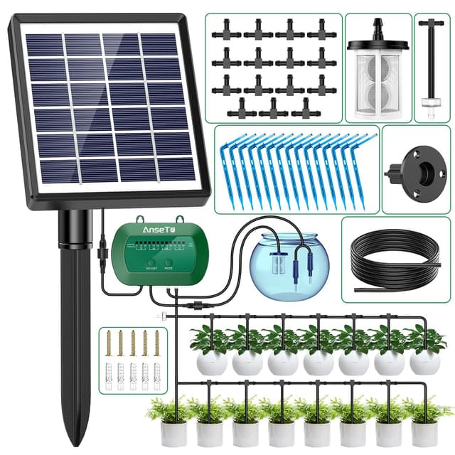 Detalle de AnseTo Solar Irrigation System 2W drip kit