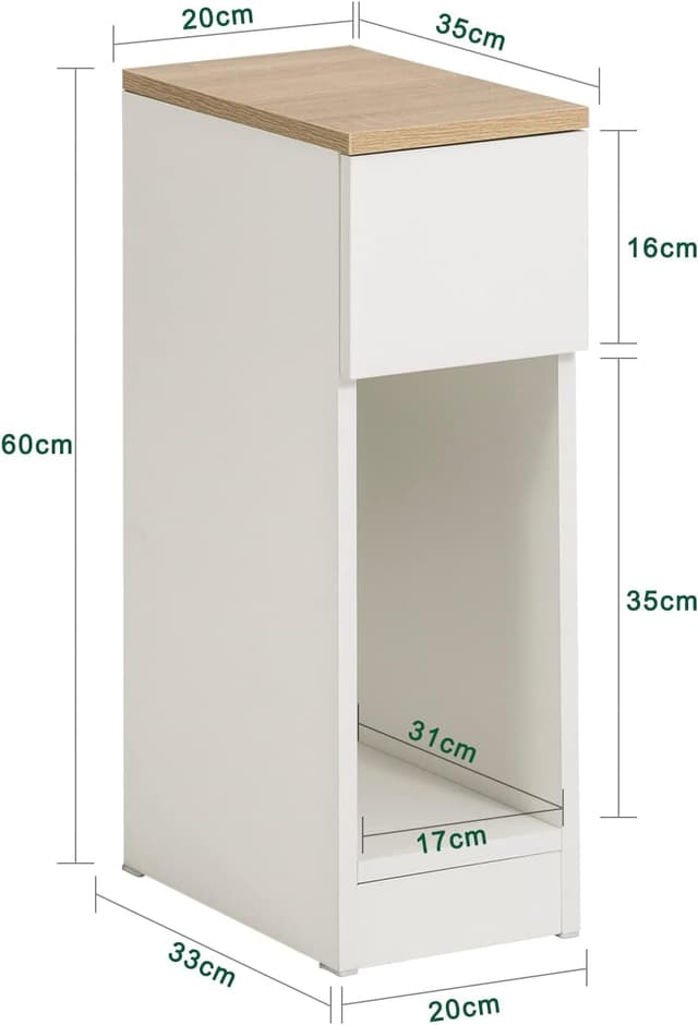 Thumbnail 2 de SoBuy FBT111-WNx2 table de chevet 20 cm