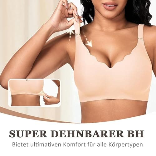 Detalle 1 de Jiuday BH Damen Ohne Bügel Push Up Nahtlos