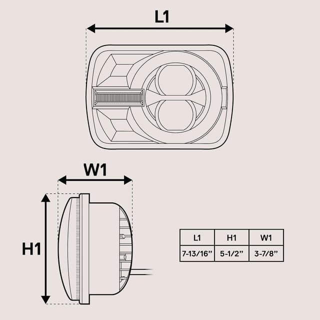 Thumbnail 6 de TRUE MODS 5x7 6054 LED Headlight H6054 for Jeep & more