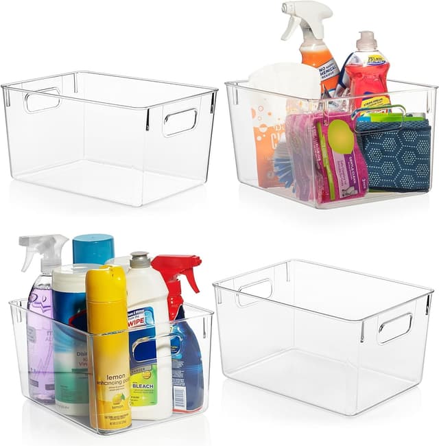 Detalle de ClearSpace Clear Plastic Storage Bins – Pantry Organizers ⚙
