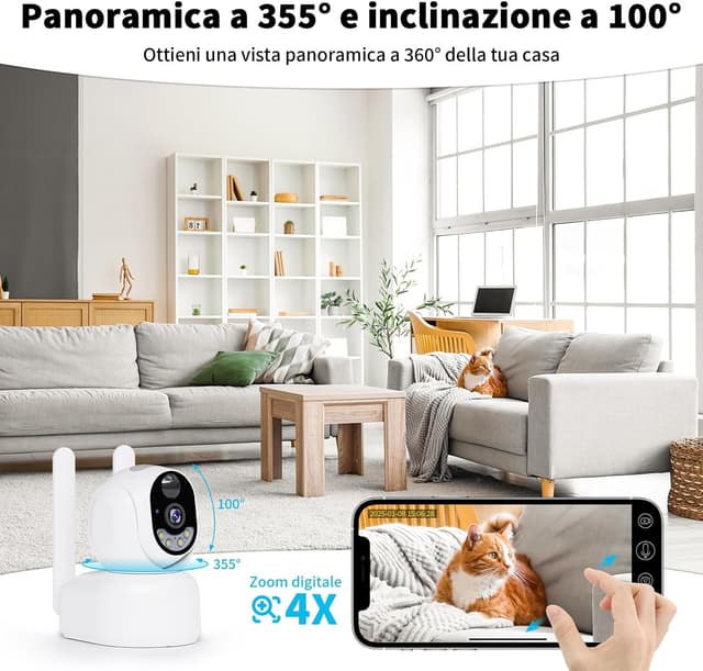 Detalle de PESAIR 4G LTE telecamera interna 2K