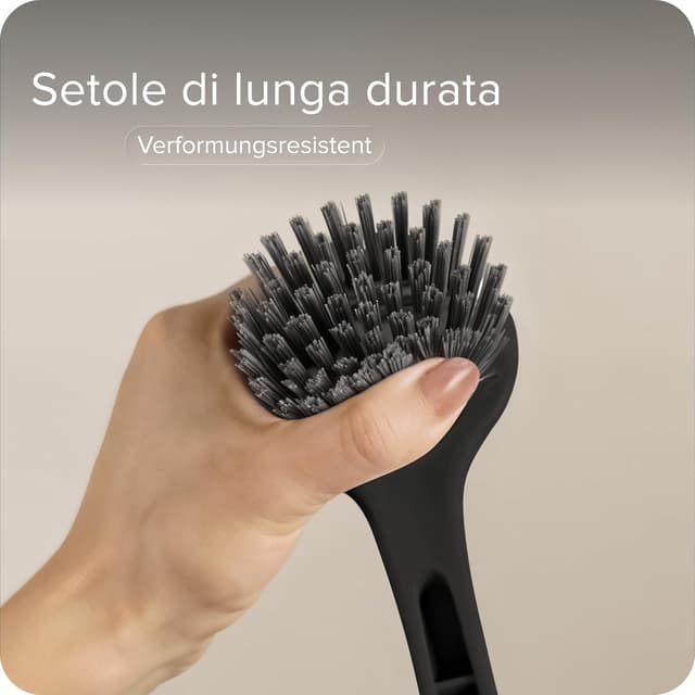 Detalle de Black Sweden Home set 2 spazzole per piatti antibatteriche, setole dure lavabili in lavastoviglie