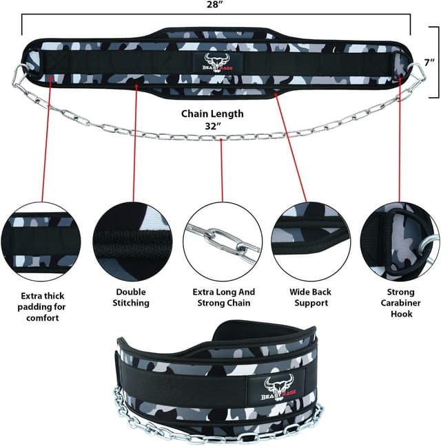 Detalle 2 de Dip belt weight lifting chain 36 inch