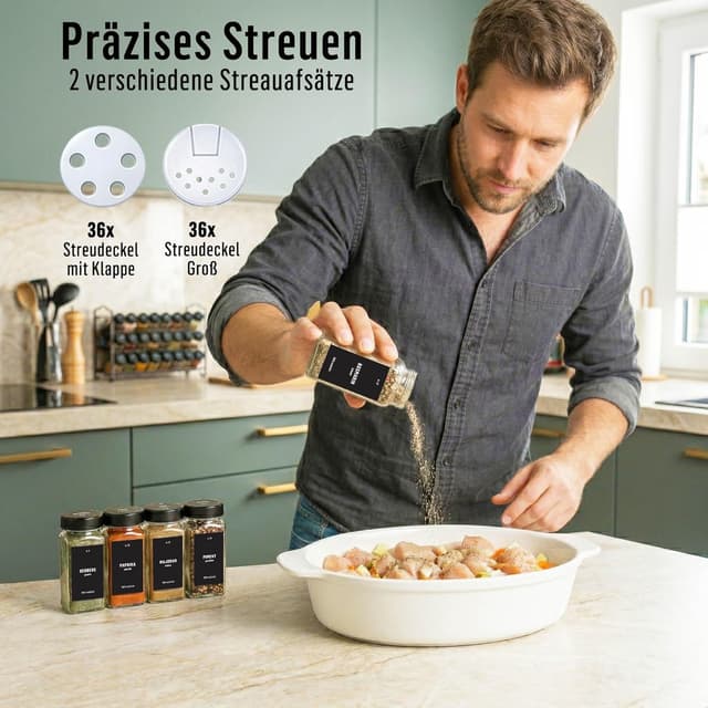 Detalle 1 de Deco haus Gewürzgläser 36er Set