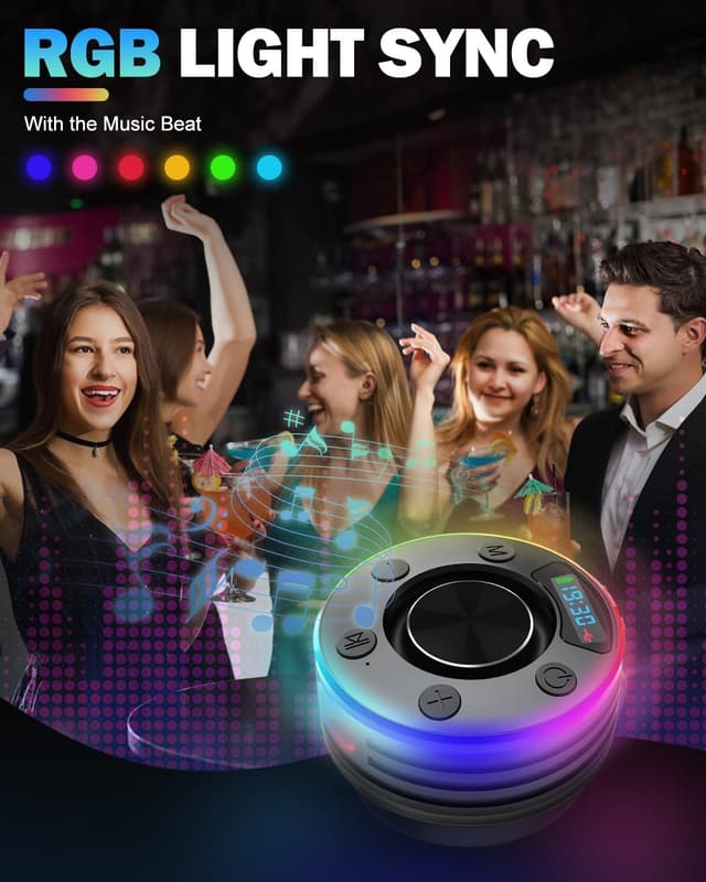 Thumbnail 4 de Mini Bluetooth Shower Speaker IPX7 360 Sound