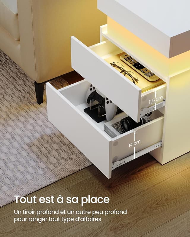 Thumbnail 5 de VASAGLE LET640WB01 Table de chevet 35 x 40 x 55 cm