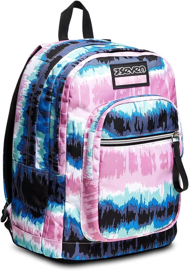 Thumbnail 6 de Seven Zaino New Fit Rosa e Nero Fantasy Black, doppio scomparto da scuola e viaggio