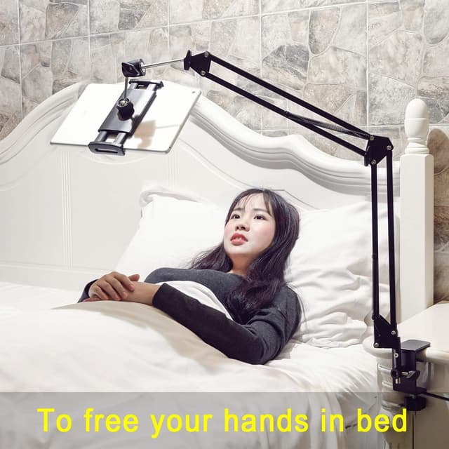 Detalle de Bedside tablet stand with 360° rotate arm