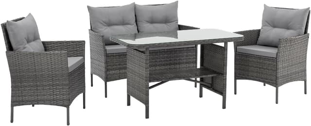 Detalle 2 de EVRE Florence rattan dining set 4 piece