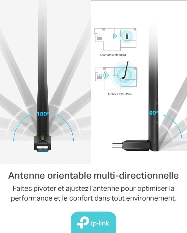 Thumbnail 4 de TP-Link Archer TX35U Plus Clé USB WiFi 6 AX1800
