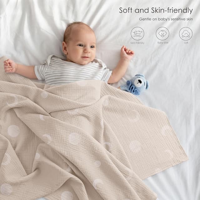 Detalle 2 de Muslin Swaddle Blankets 96x100cm 3 Pack