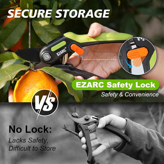 Thumbnail 6 de EZARC Garden Secateurs bypass pruning shears with SK5 steel blade (20 mm cut capacity), 1 pack