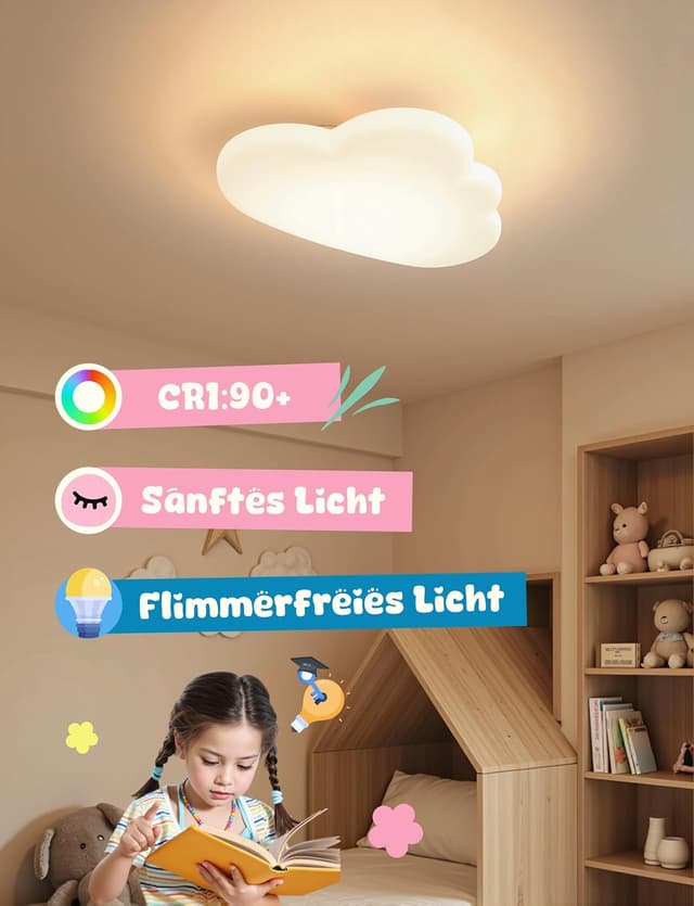 Detalle de AOEH LED Deckenleuchte Wolken 40 cm