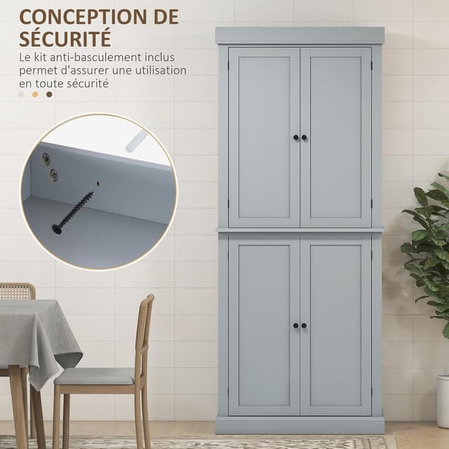 Thumbnail 5 de HOMCOM Armoire de Cuisine 76 x 40,5 x 184 cm
