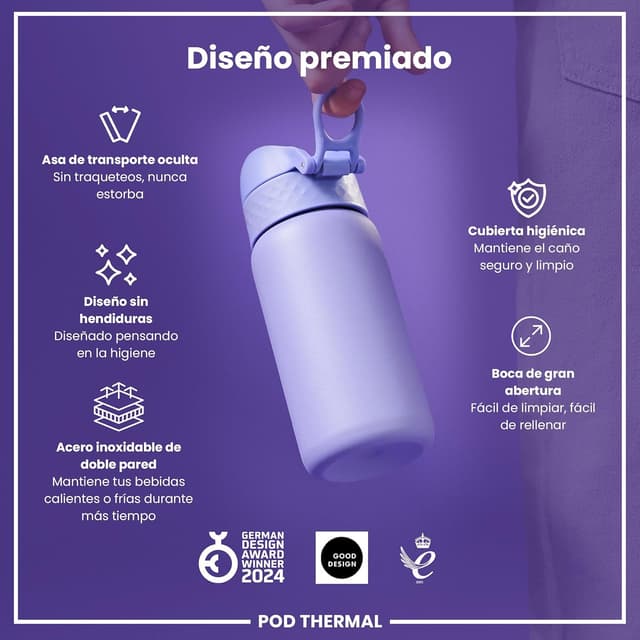 Thumbnail 6 de ION8 Botella Térmica Agua Niños 🧊, 320ml, Sin Fugas, Fácil Abrir