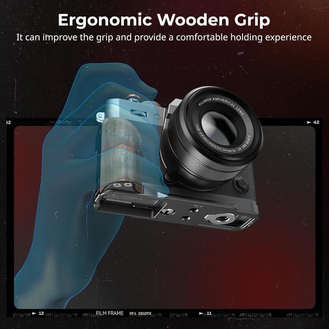 Thumbnail 2 de SMALLRIG X-T30 III piastra L con manico in legno