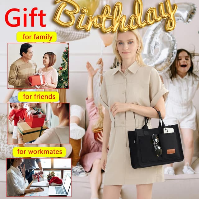 Thumbnail 6 de ZHMO Canvas Tote Bag Large laptop tote