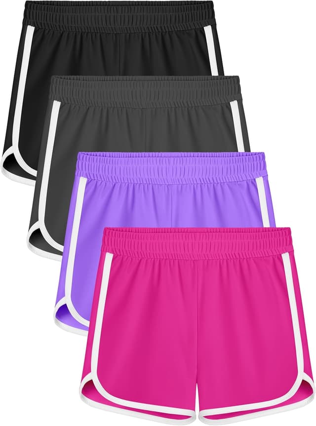 Thumbnail 6 de Girls soccer shorts 4-pack, 82% polyamide
