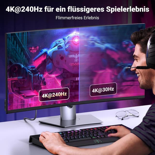 Detalle de UGREEN DisplayPort auf HDMI Kabel 2 m 8K