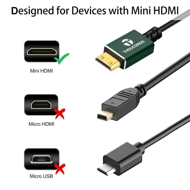 Detalle 2 de Thsucords Cable Mini HDMI a HDMI 5M ultrafino
