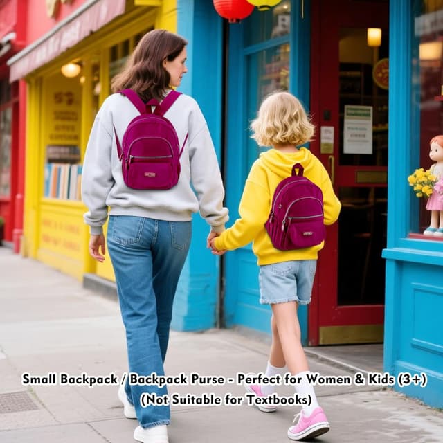 Detalle de AOTIAN Mini-Rucksack für Mädchen und Damen mit 7 Litern – leichter Daypack in Nylon/Polyester